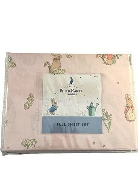 The World of Peter Rabbit Beatrix Potter Classic Kid's Full Sheet Set New!